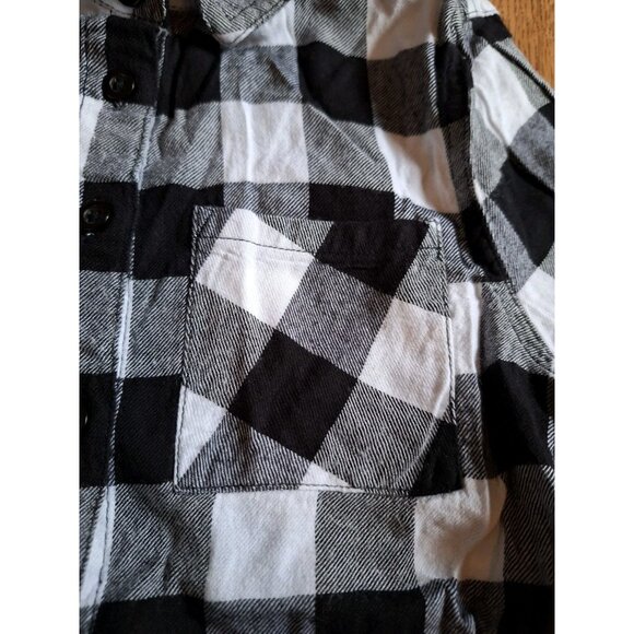 Justice Girl’s Gray Plaid Button Up Long Sleeve Western Style Short Kids Sz 10 - Picture 4 of 9